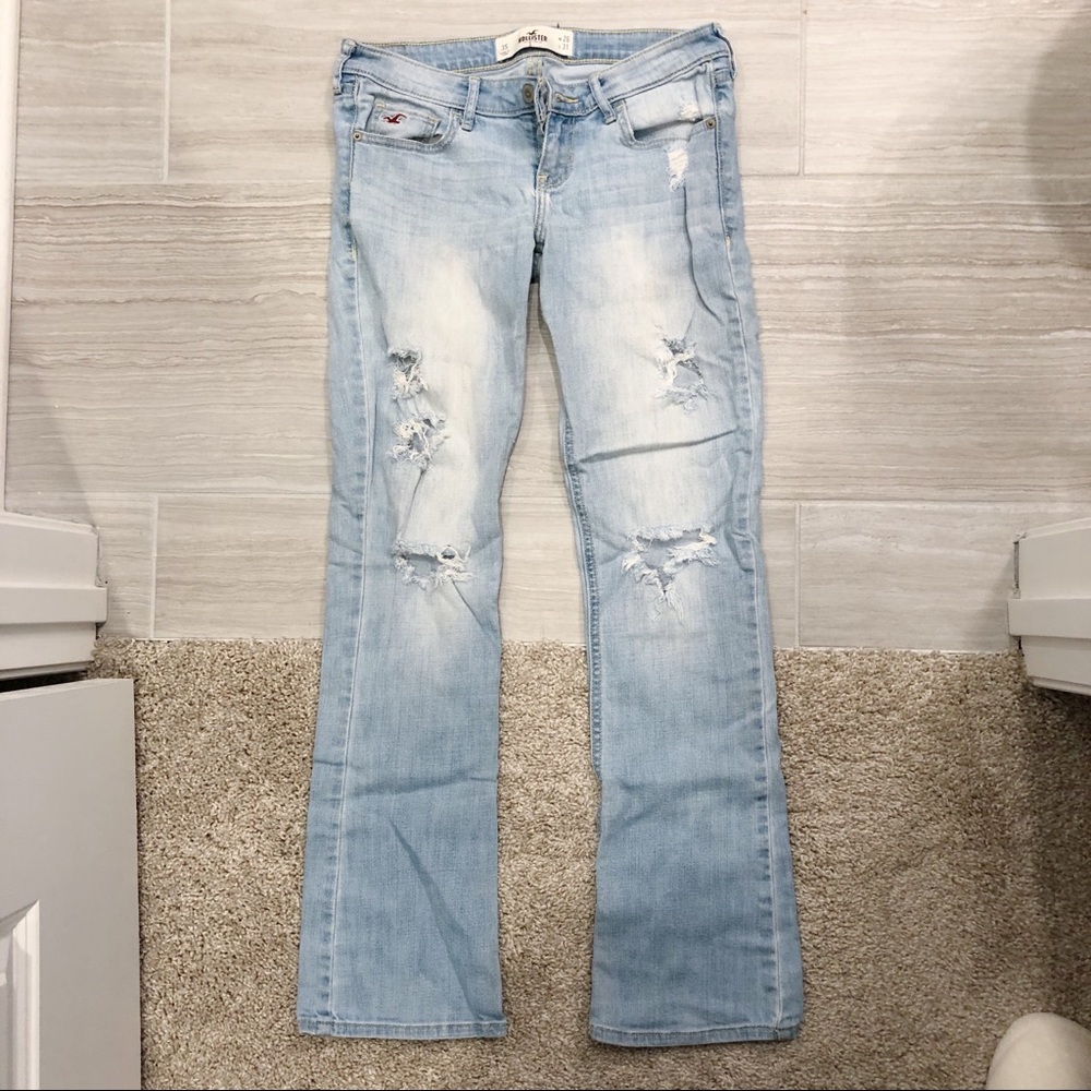 Hollister Women’s Ripped Boot Cut Jeans